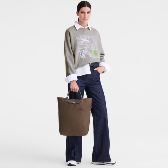 Longchamp LE PLIAGE Medium TOTE BAG in Terra dark brown - Picture 4 of 14